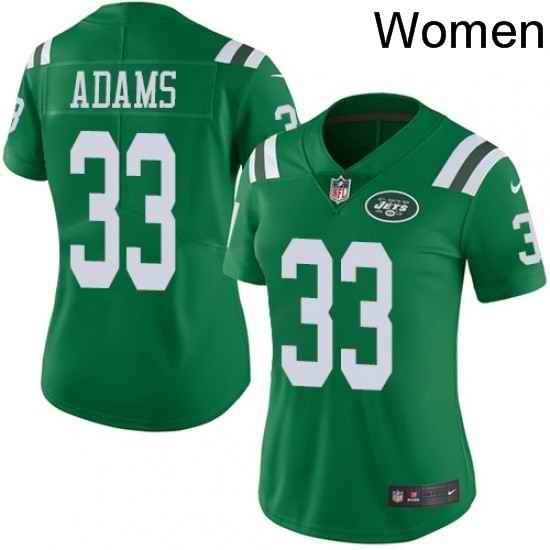 Womens Nike New York Jets 33 Jamal Adams Limited Green Rush Vapor Untouchable NFL Jersey